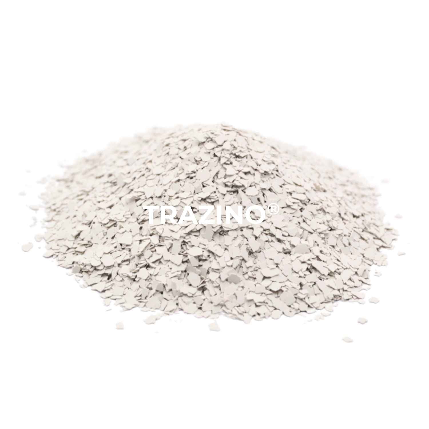 Trazino® Farbchips in Pastellgrau zum Einstreuen für Beschichtungen Trazino® Farbchips in Pastellgrau zum Einstreuen für Beschichtungen